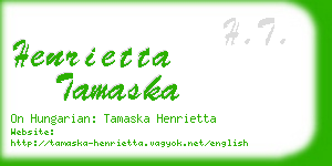 henrietta tamaska business card